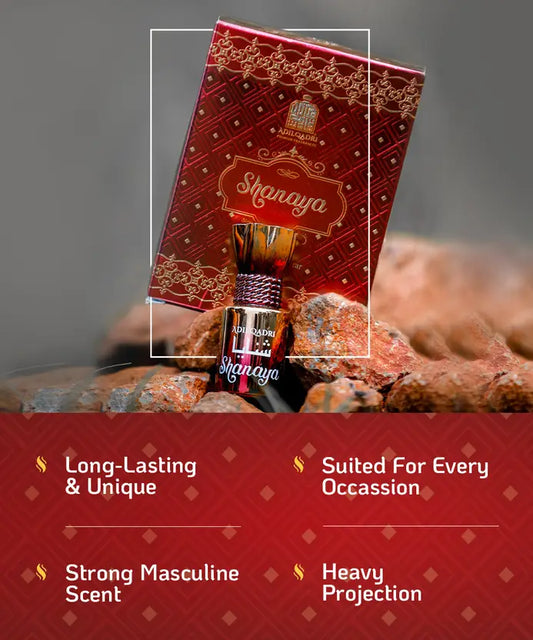Shanaya Attar | Arabic & French | Unisex Non-Alcoholic Roll-On 12 ML Each Floral Attar  (Agarwood, Rose, Woody, Musk)