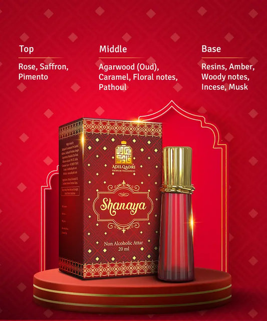 Shanaya Attar | Arabic & French | Unisex Non-Alcoholic Roll-On 12 ML Each Floral Attar  (Agarwood, Rose, Woody, Musk)